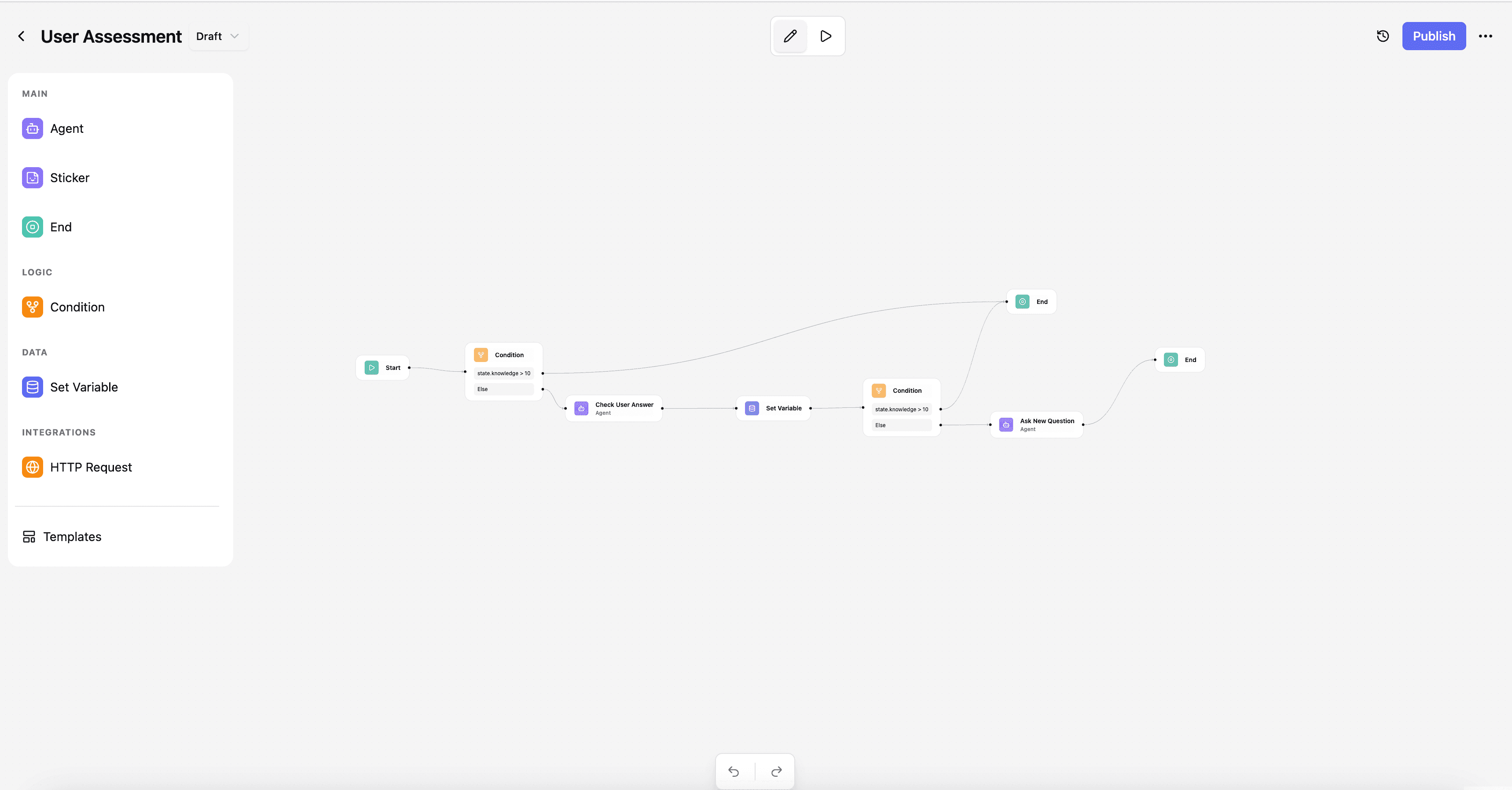 Agent constructor with nodes